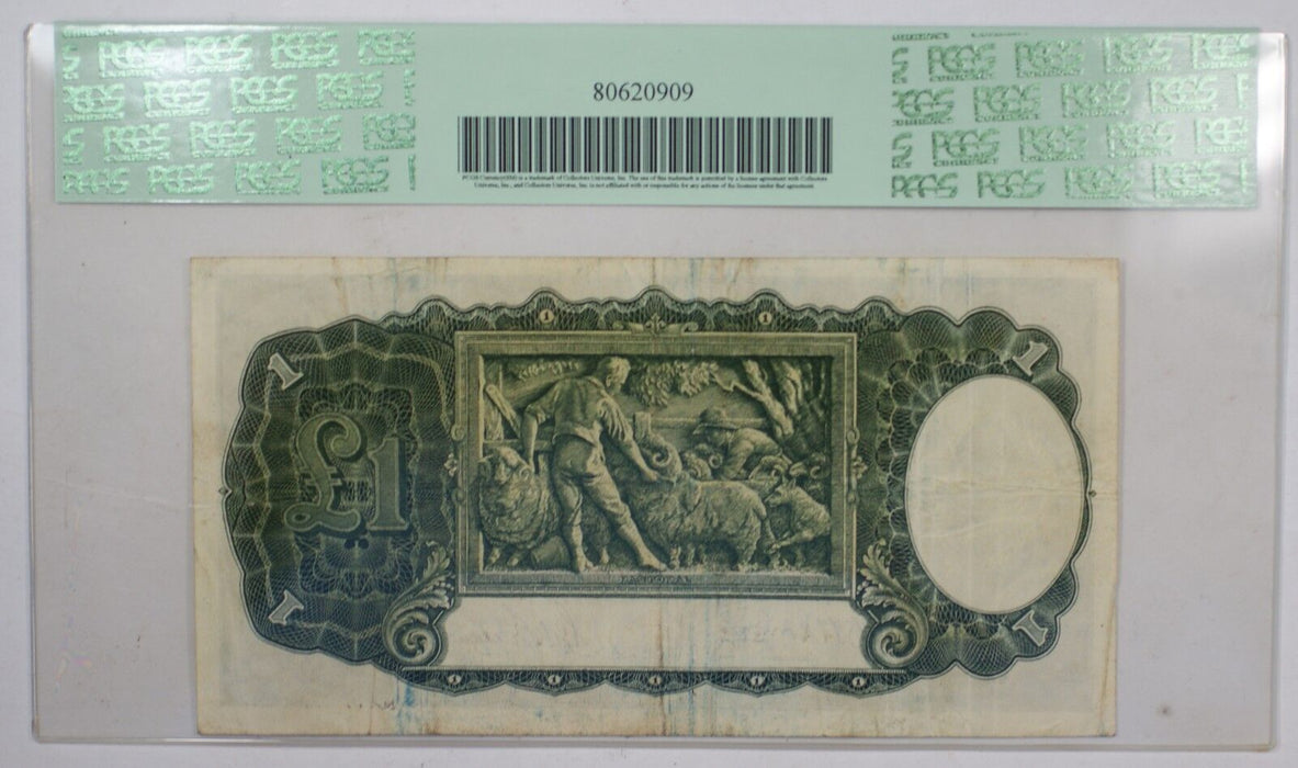 1942 Australia 1 Pound ND Commonwealth Banknote PCGS Very Fine 20