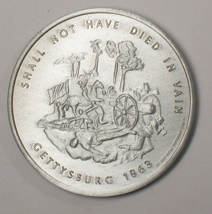 Abraham Lincoln Presidential Gettysburg Address Commemorative Large Medal