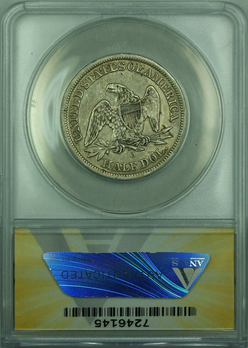 1844-O Seated Liberty Silver Half Dollar 50c Coin ANACS AU 50 Details Dmg (39)