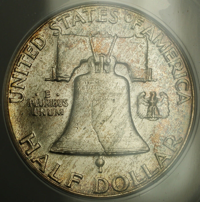 1960 Franklin Silver Half Dollar 50c Coin ANACS MS-65 **Beautifully Toned Gem**