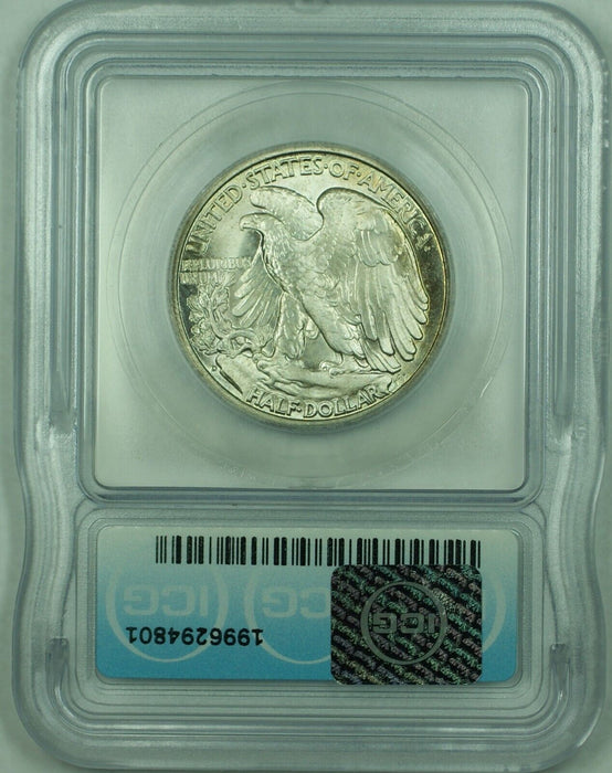 1945-D Walking Liberty Half Dollar Toned 50C ICG MS 65+ (50)