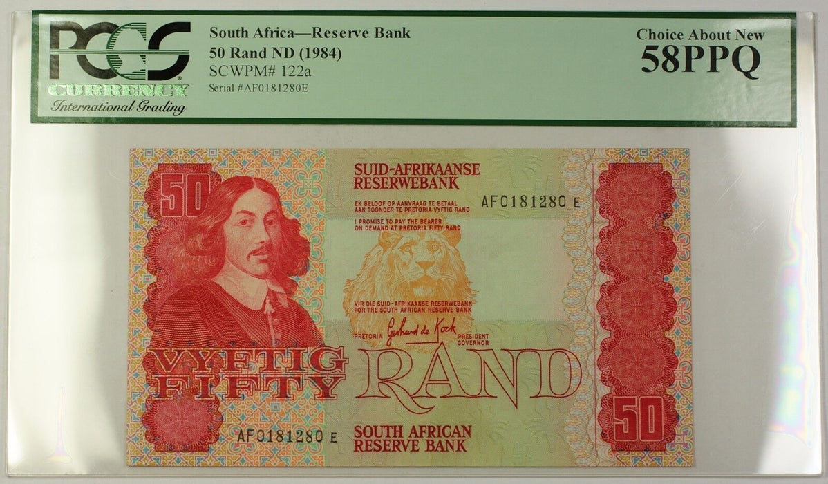 (1984) No Date South Africa 50 Rand Bank Note SCWPM# 122a Choice 58 PPQ (A)