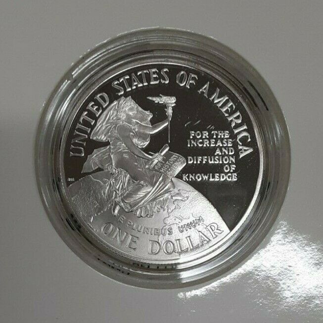 1996-P Smithsonian 150th Anniversary Commemorative Proof $1 in Special Sleeve