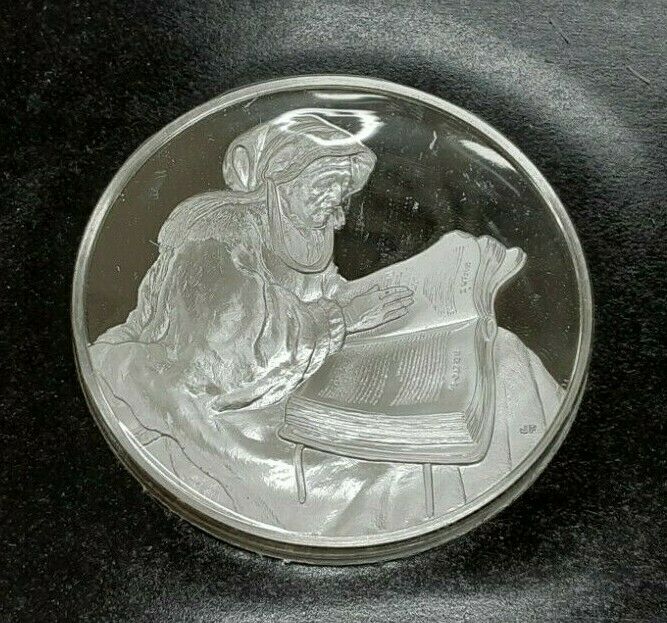 Franklin Mint Genius/Rembrandt PR .925 Silver Medal-Prophetess Hannah in Card