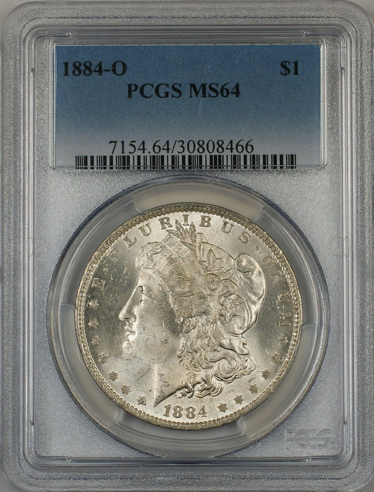 1884-O Morgan Silver Dollar $1 Coin PCGS MS-64 (7G)