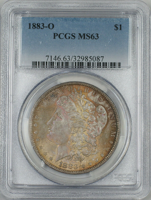 1883-O Morgan Silver Dollar $1 Coin PCGS MS-63 *Nicely Toned* (Tc)