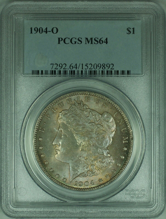 1904-O Morgan Silver Dollar S$1 PCGS MS-64 Light Grapefruit Purple Toning (31 F)