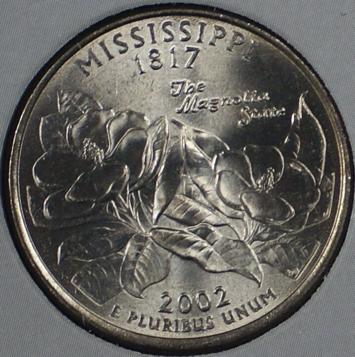$25 (100 UNC coins) 2002 Mississippi - D State Quarter Original Mint Sewn Bag