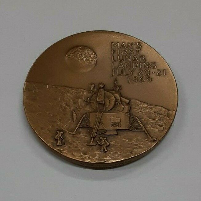 Apollo 11 Bronze Medal Mans 1st Lunar Landing 1969 Armstrong, Aldrin & Collins