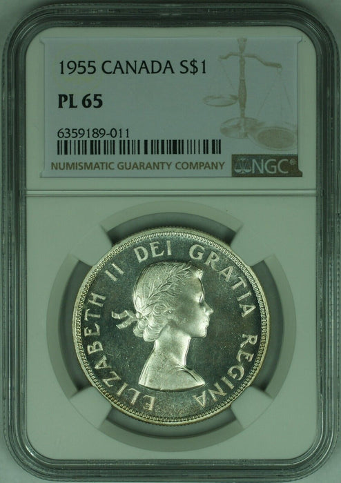 1955 Canada One Dollar Coin NGC PL-65