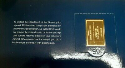 USPS Hollywood Legends .999 Fine Silver Gold Plated Stamp - Abbott & Costello