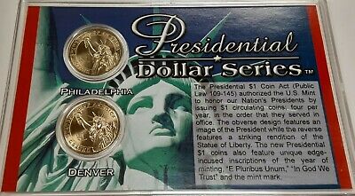 2008 P & D Andrew Jackson Presidential $1 Coins Uncirculated in Case w/COA