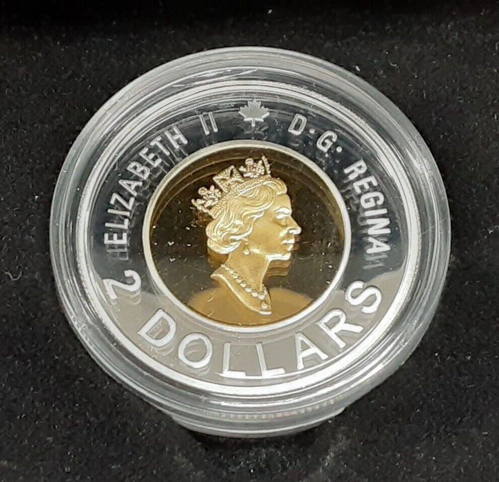 2000 Canada Polar Bear $2 Gold Plated & Silver Proof Coin w/Box & COA
