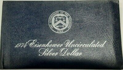 1974-S UNC 40% Silver Eisenhower IKE Dollar Coin with Original US Mint Envelope