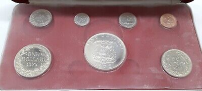 1975 Republic of Liberia 7 Coin Proof Set with Sterling $5 Coin