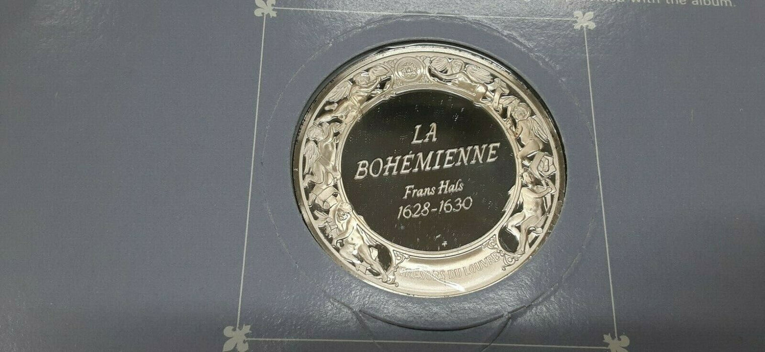 Franklin Mint Treasures of The Louvre .925 Silver Medal- The Gypsy Girl