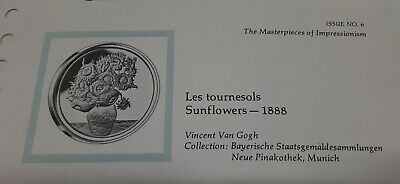 Masterpieces of Impressionism Gold Plated .925 Silver PR Medal-Sunflowers