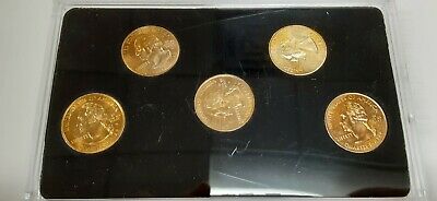 2001 Gold Ed Commem Quarters 5 Coin Set 50 States Program-BU in Plastic Case