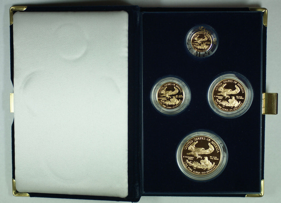 1996 American Eagle Gold Proof 4 Coin Set AGE in Box w/ COA