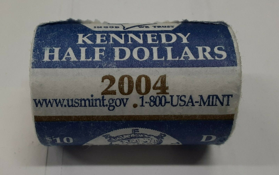 2004-D Kennedy Half Dollar $10 OBW BU Roll of 20 Coins