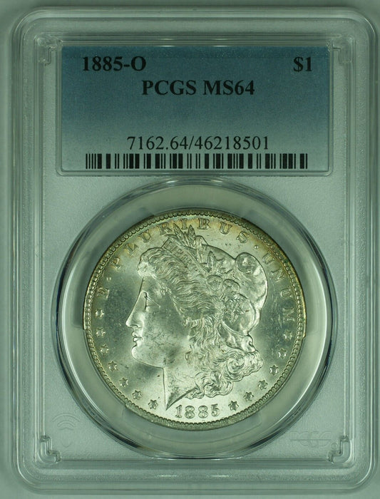 1885-O Morgan Silver Dollar PCGS MS-64 W/Rim Toning (25A)