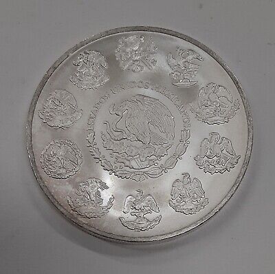 2007-Mo Mexico 2 Onzas 'Libertad' Silver Coin - UNC w/Toning