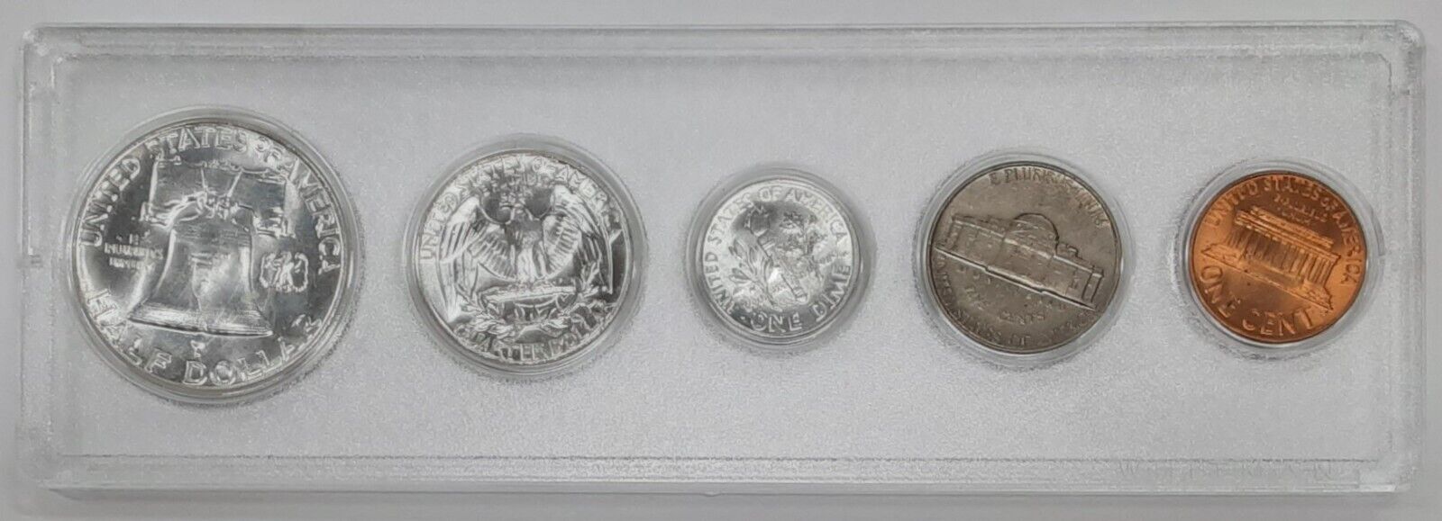 1962 US Uncirculated Year Set with Silver Half Quarter and Dime 5 Coins Total