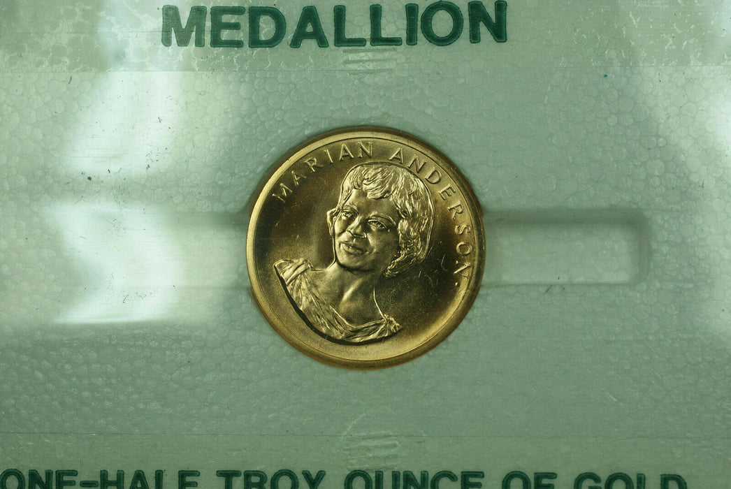 American Arts Gold Medallion Marian Anderson 1/2 Oz Gold Medal