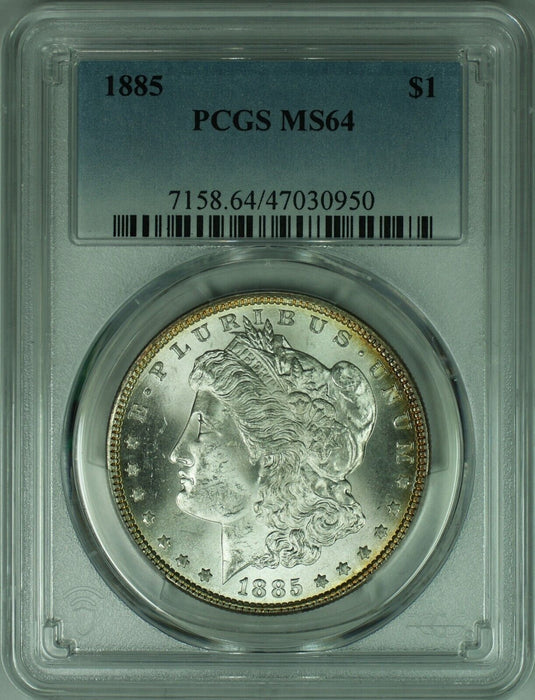 1885 Morgan Silver Dollar Coin PCGS MS-64 (39)