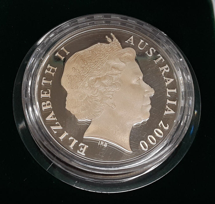 2000 Australia Silver 1 Oz Kangaroo Proof $1 Coin Gem in OGP W/COA