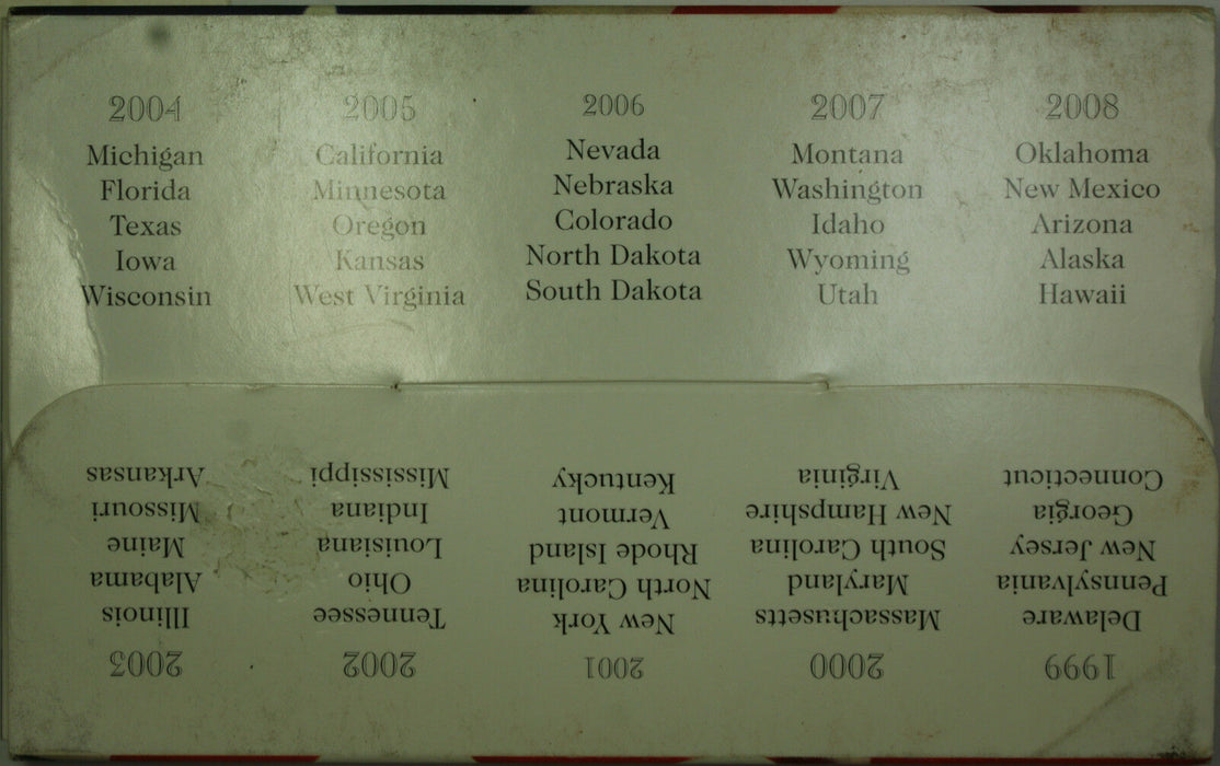 2003 Philadelphia Platinum Edition State Quarter Collection 5 Quarter UNC Set