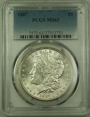 1887 Morgan Silver Dollar $1 Coin PCGS MS-63 (22N)
