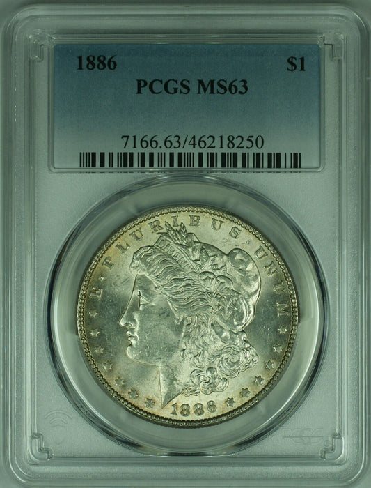 1886 Morgan Silver Dollar Coin PCGS MS-63 (47B)