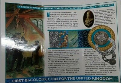 1997 United Kingdom BU 2 Pound Coin in OGP