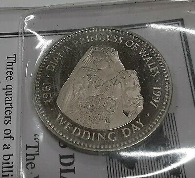 1997 Republic of Liberia 5 Dollar Coin Princess Diana Wedding Day w/COA