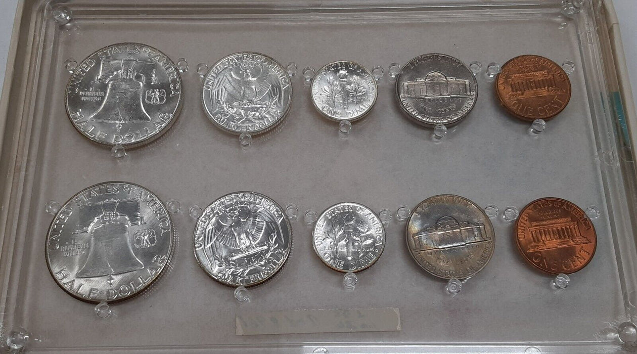 1963 P&D UNC Set in Seitz Holder - Brilliant Uncirculated 10 Coins Total