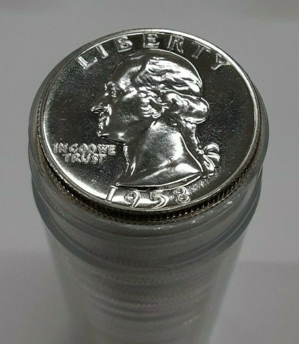 1958 United States Roll of Proof Silver Washington Quarters - 40 Coins Total