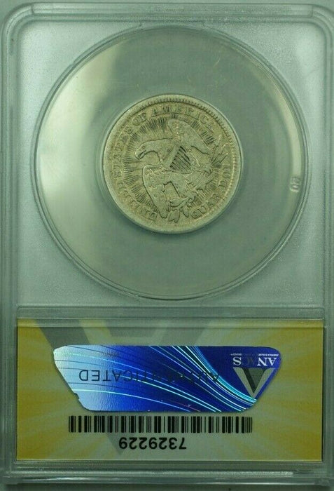1853 Seated Liberty Quarter Arrows & Rays Rotated Dies ANACS F-12 Dets Clnd (38)