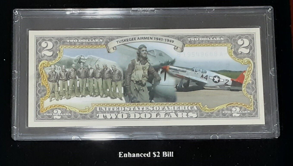 Danbury Mint Tuskegee Airmen Coin, Medal & Currency Set in Display Case