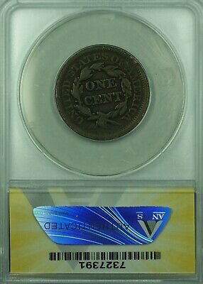 1851 Braided Hair Large Cent ANACS VG-10 Details Corroded (43)