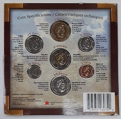 2004 Canada Seven Coin Gift Set Ensemble-Congratulations In OGP