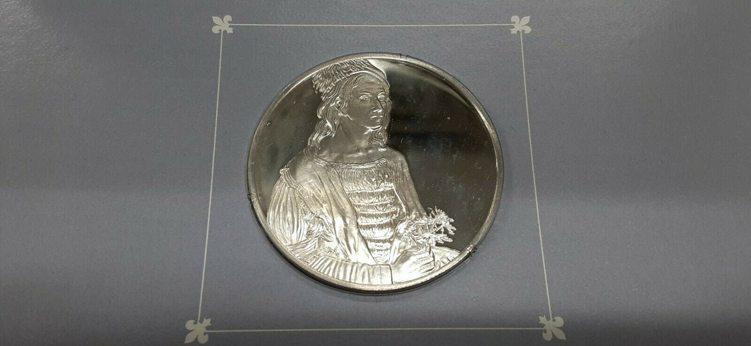 Franklin Mint Treasures of The Louvre .925 Silver Medal- Portrait of the Artist