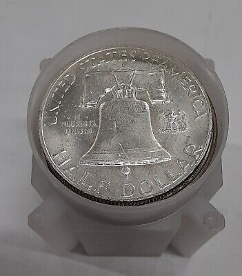 1949-D Franklin Silver Half Dollar Roll 20 Coins Total
