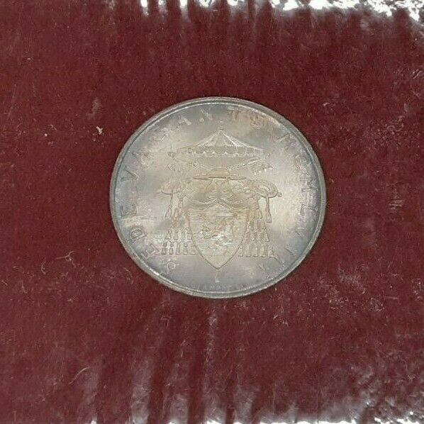 1958 Vatican Silver 500 Lire Uncirculated Vacant Papacy Coin in OGP