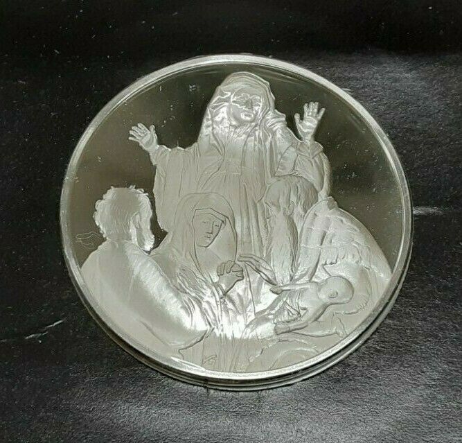 Franklin Mint Genius/Rembrandt PR .925 Silver Medal-Presentation/Temple in Card