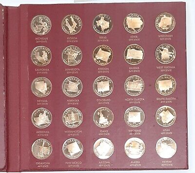 The Franklin Mint States of the Union Series 50 Bronze Proof Medals Set