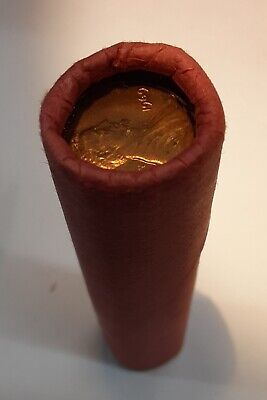1969 US Lincoln Cents BU Roll of 50 Coins Total in OBW/Coin Tube