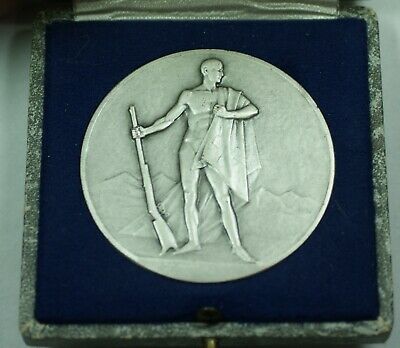 1922 Maitrise Switzerland Silver Swiss Shooting Medal R1863b in Original Case