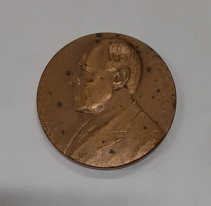 Woodrow Wilson Presidential 50MM Bronze Inaugural US Mint Medal Used