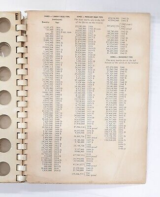 Vintage President Empty Coin Album-US Dimes Can Hold 105 Dimes USED